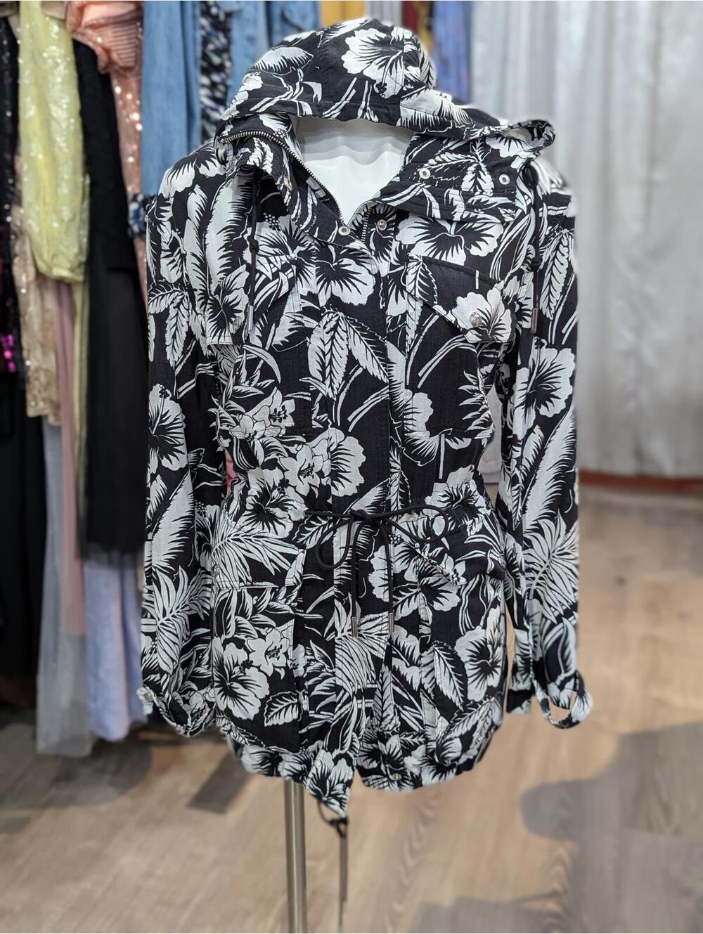 Floral Ripstop Hooded Windbreaker